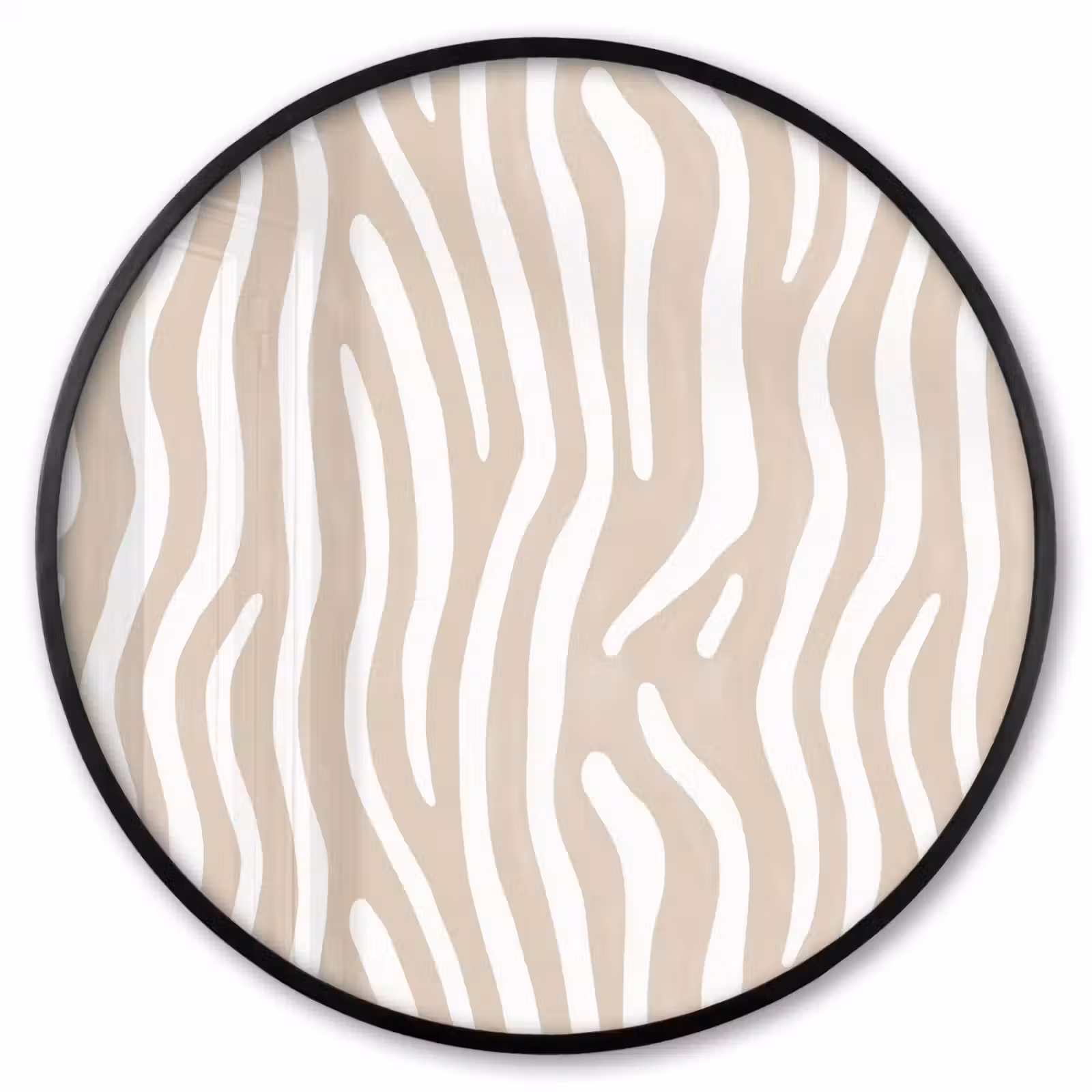 Ronde fotolijst - Abstract - Zebra - Beige — 1