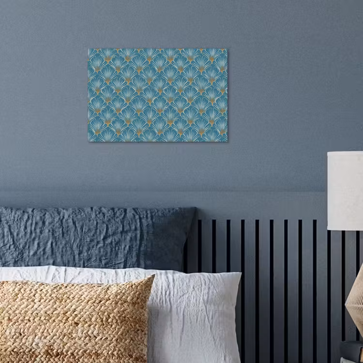 Poster - Symmetrisch - Patroon - Blauw — 3