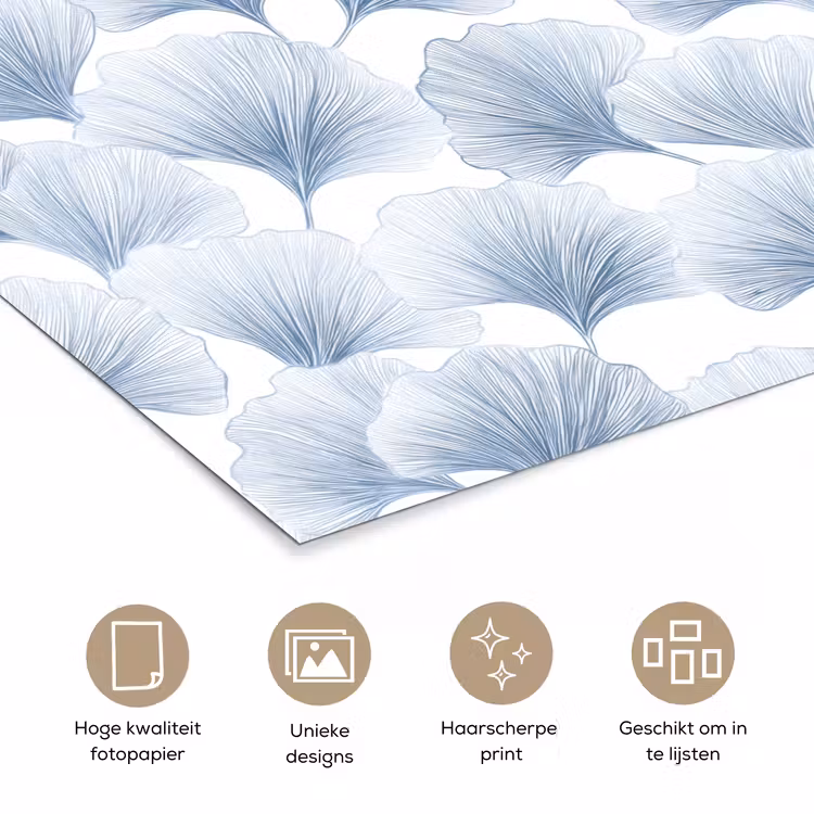 Poster - Waaier - Modern - Blauw — 5