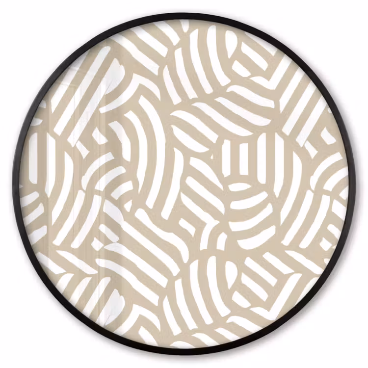Ronde fotolijst - Abstract - Modern - Beige — 1