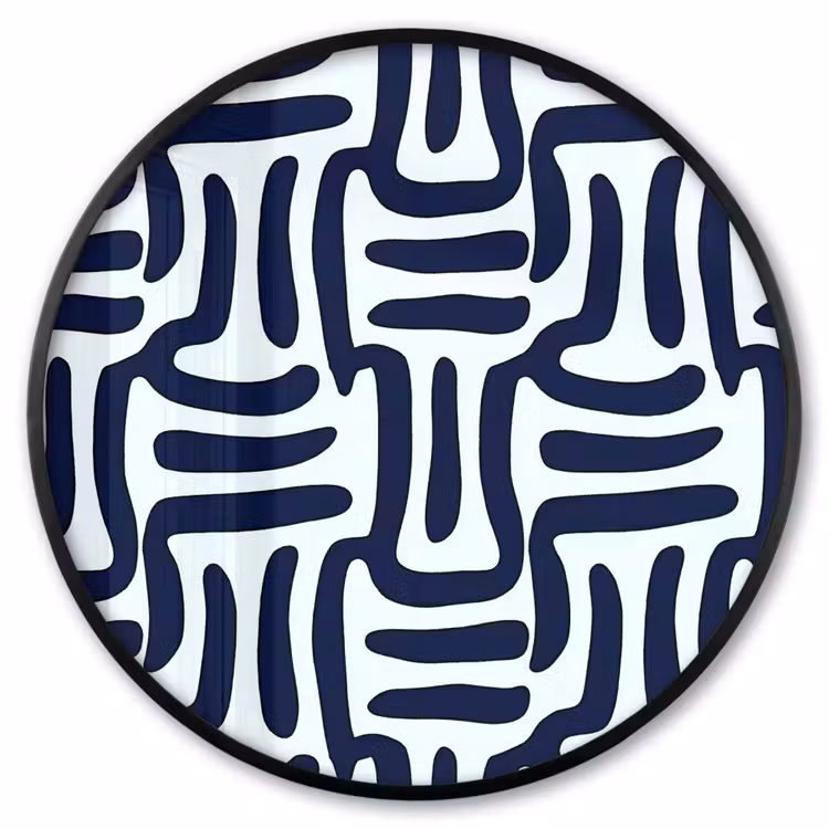 Ronde fotolijst - Abstract - Modern - Blauw — 1