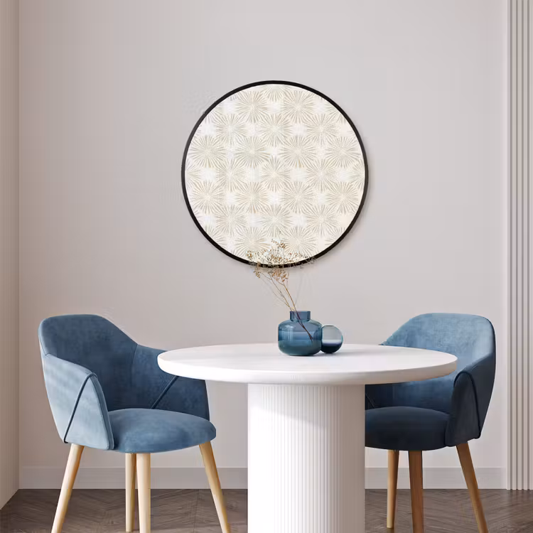 Ronde fotolijst - Abstract - Motief - Beige — 3
