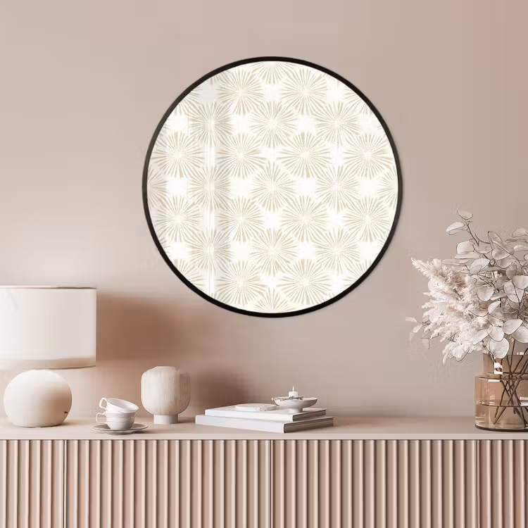 Ronde fotolijst - Abstract - Motief - Beige — 4