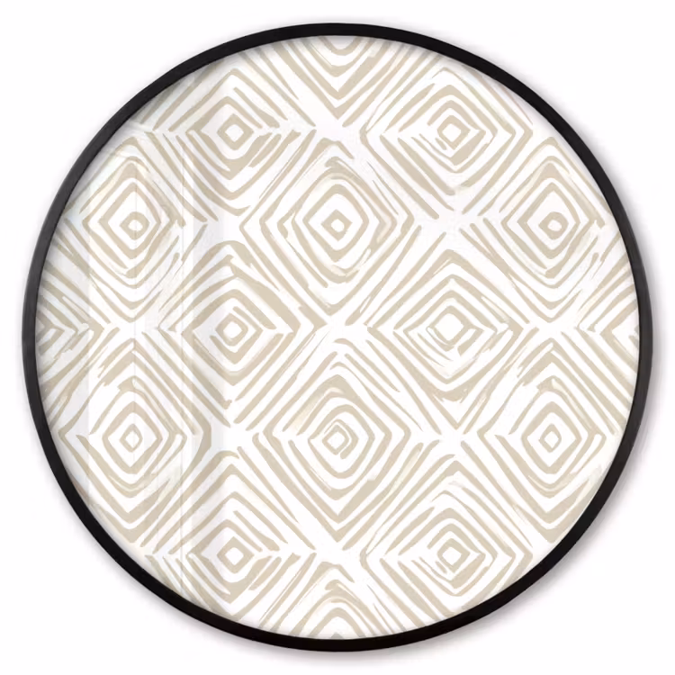Ronde fotolijst - Abstract - Ruit - Beige — 1