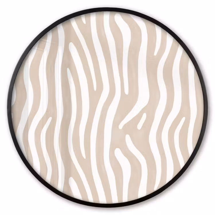 Ronde fotolijst - Abstract - Zebra - Beige — 1