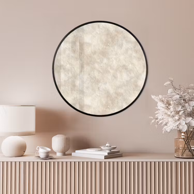 Ronde fotolijst - Beige - Reliëfstructuur - Natuursteen — 4