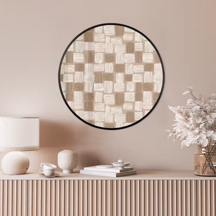 Ronde fotolijst - Blok - Patroon - Bruin — 4