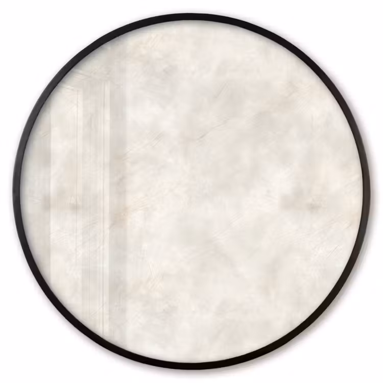 Ronde fotolijst - Crèmebeige - Marmer - Aders — 1