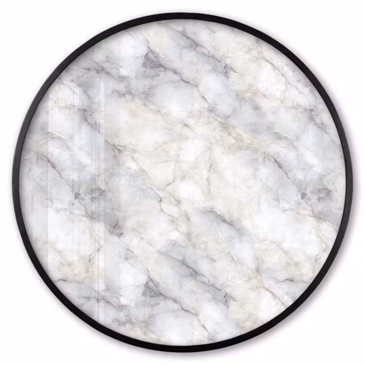 Ronde fotolijst - Grijs - Marmer - Gedetailleerd — 1