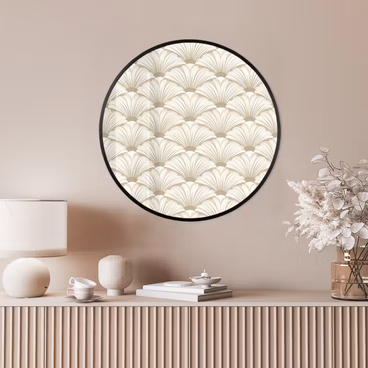 Ronde fotolijst - Klassiek - Art - Beige — 4