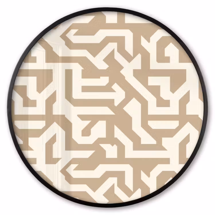Ronde fotolijst - Modern - Abstract - Beige — 1