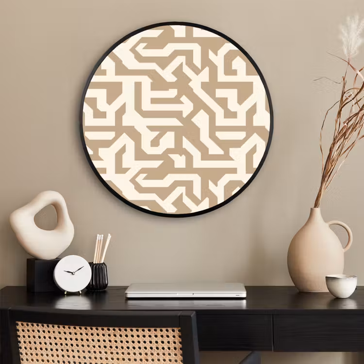 Ronde fotolijst - Modern - Abstract - Beige — 2