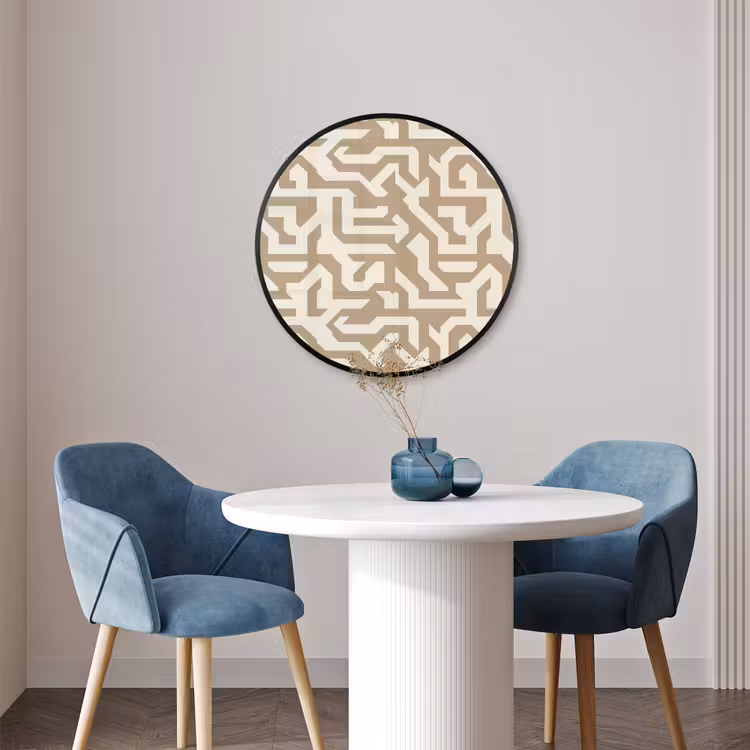 Ronde fotolijst - Modern - Abstract - Beige — 3