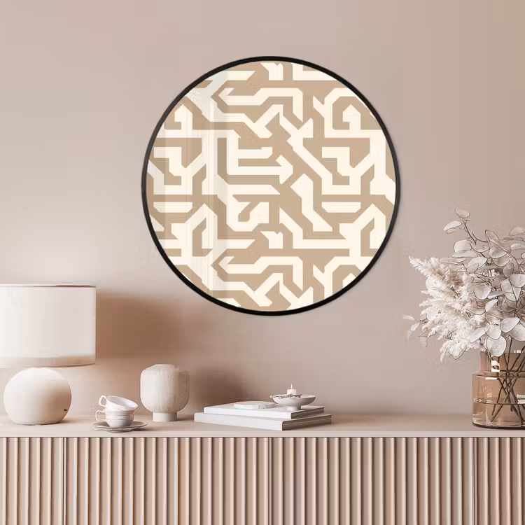 Ronde fotolijst - Modern - Abstract - Beige — 4