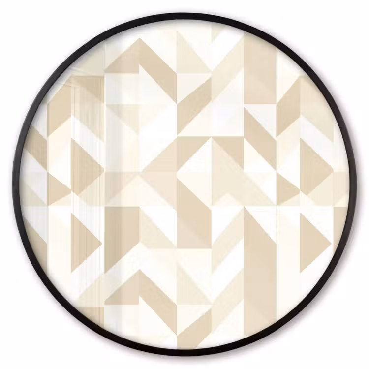 Ronde fotolijst - Modern - Abstract - Beige — 1