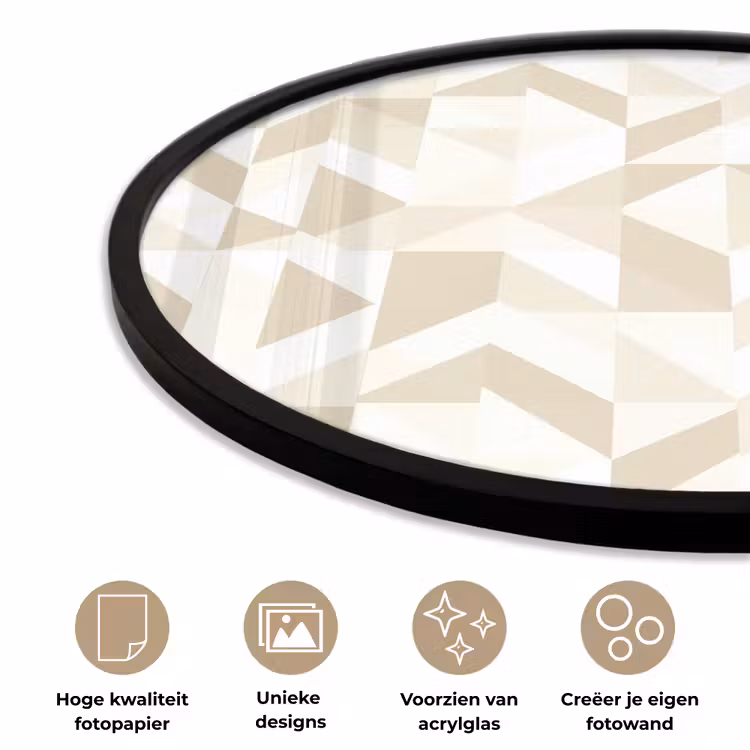 Ronde fotolijst - Modern - Abstract - Beige — 5