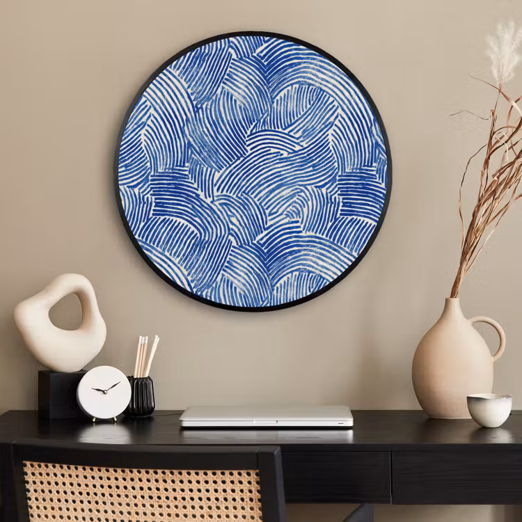 Ronde fotolijst - Modern - Abstract - Blauw — 2
