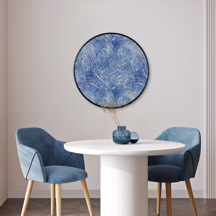 Ronde fotolijst - Modern - Abstract - Blauw — 3