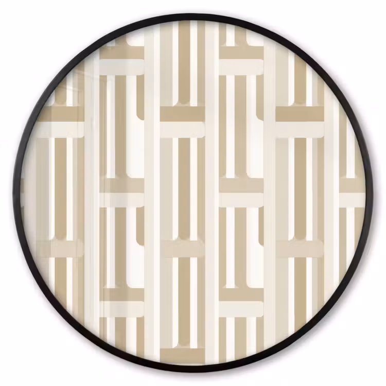 Ronde fotolijst - Modern - Geometrisch - Beige — 1