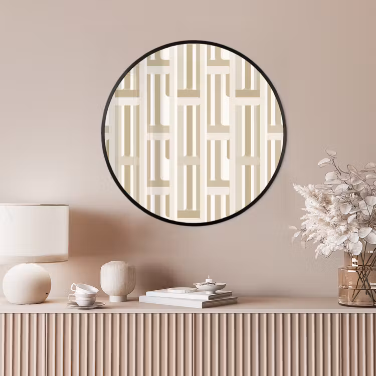 Ronde fotolijst - Modern - Geometrisch - Beige — 4
