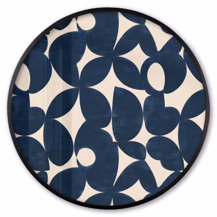 Ronde fotolijst - Modern - Geometrisch - Blauw — 1