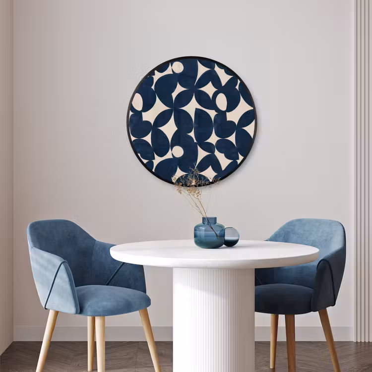 Ronde fotolijst - Modern - Geometrisch - Blauw — 3