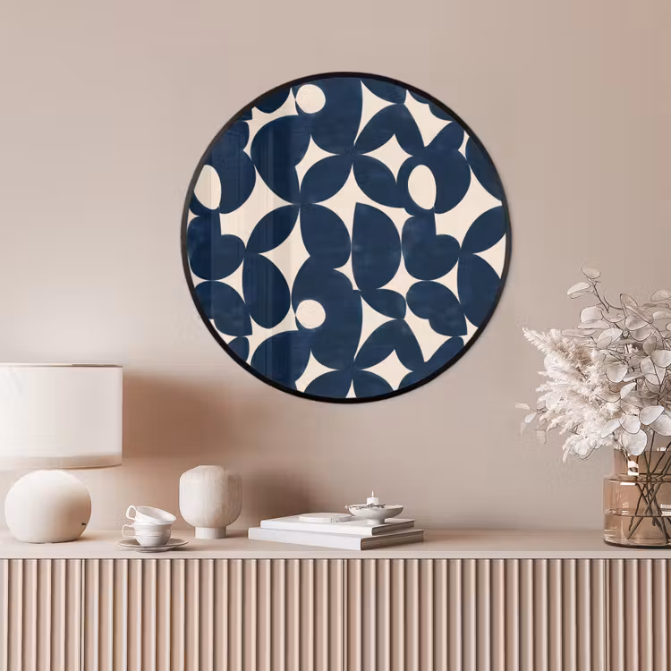Ronde fotolijst - Modern - Geometrisch - Blauw — 4