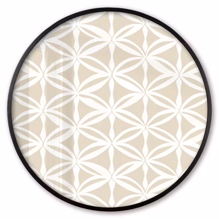 Ronde fotolijst - Motief - Modern - Beige — 1