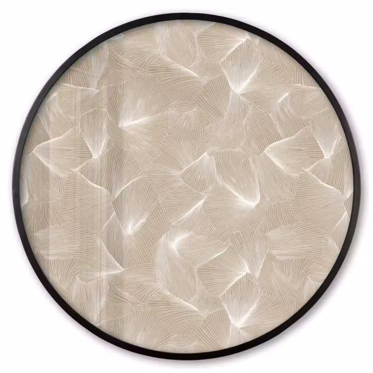Ronde fotolijst - Organisch - Textuur - Beige — 1