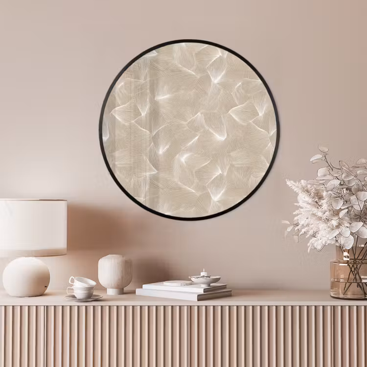 Ronde fotolijst - Organisch - Textuur - Beige — 4