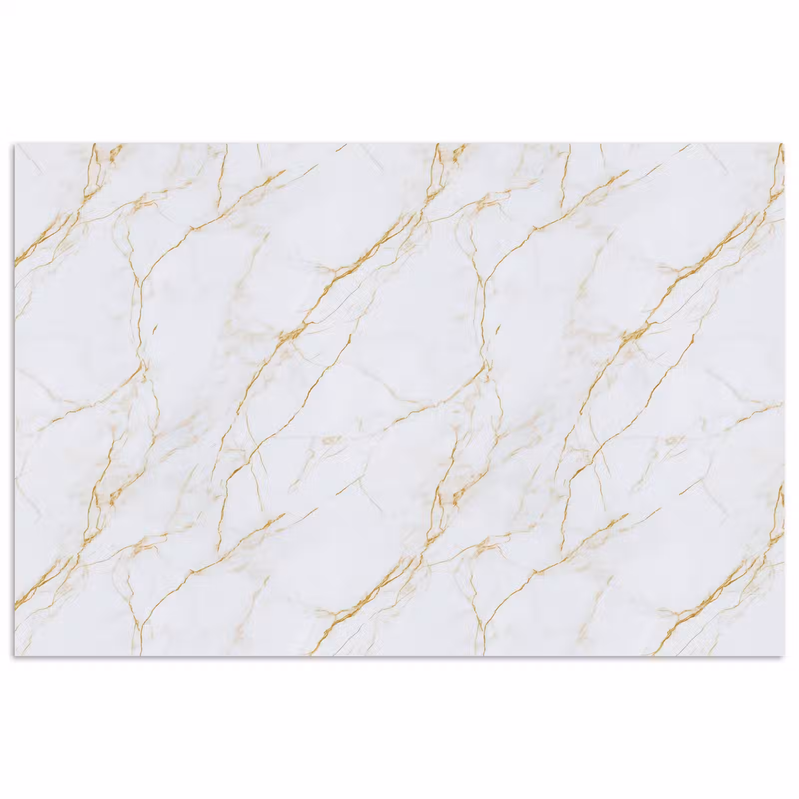 Poster - Wit - Marmer - Goud - Luxueus — 1