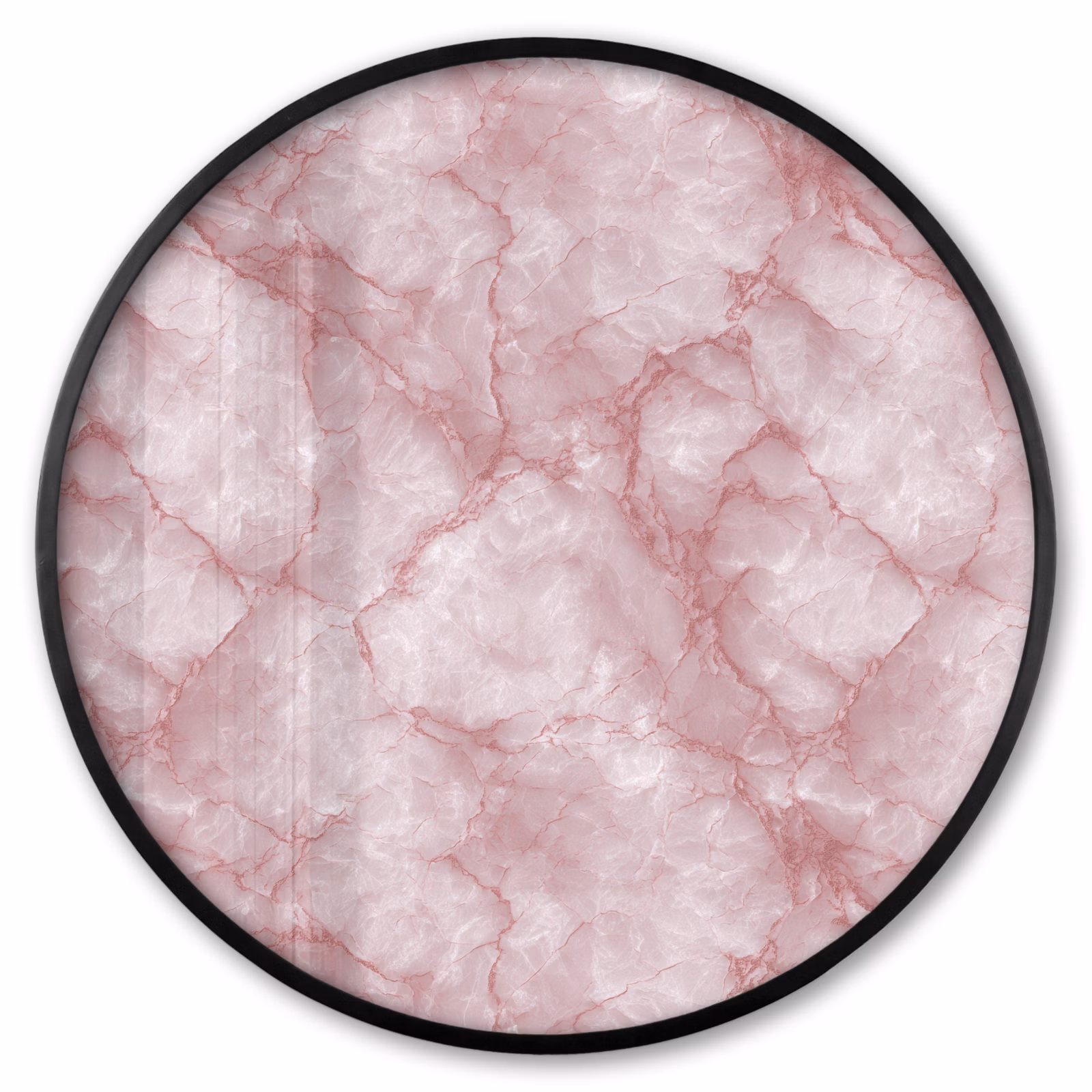 Ronde fotolijst - Roze - Kwartsmarmer - Aders — 1