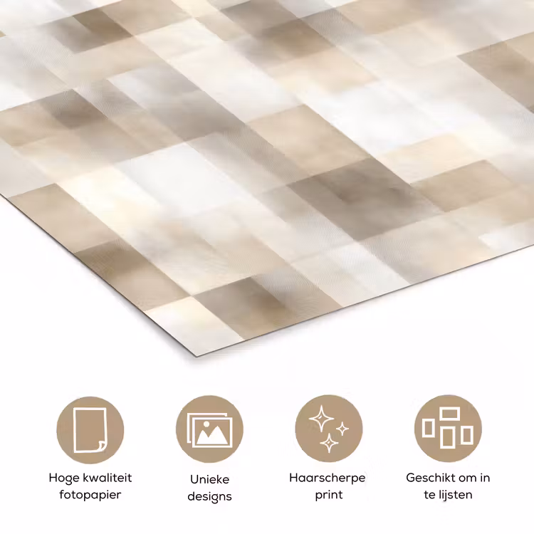 Poster - Textuur - Linnen - Beige — 5