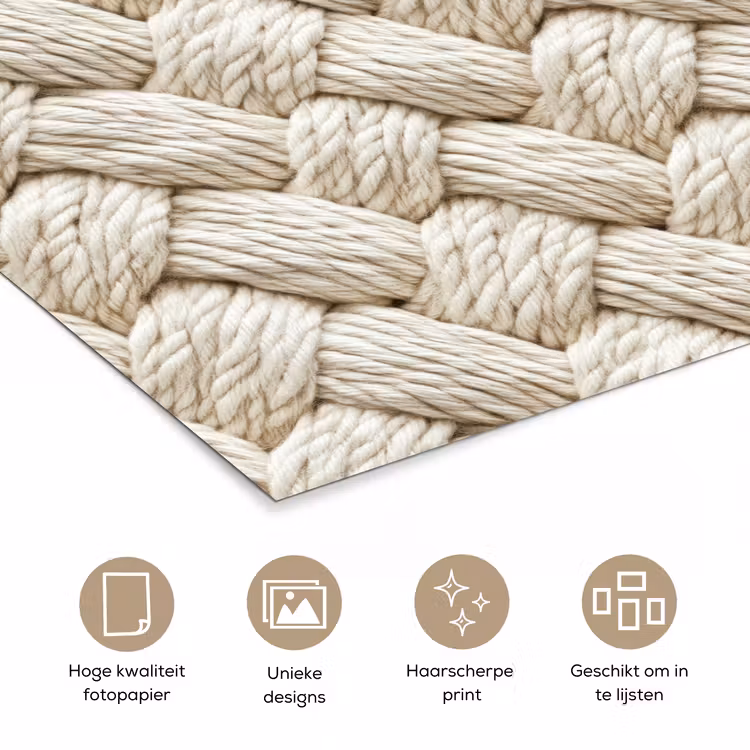 Poster - Touw - Gebreid - Beige — 5