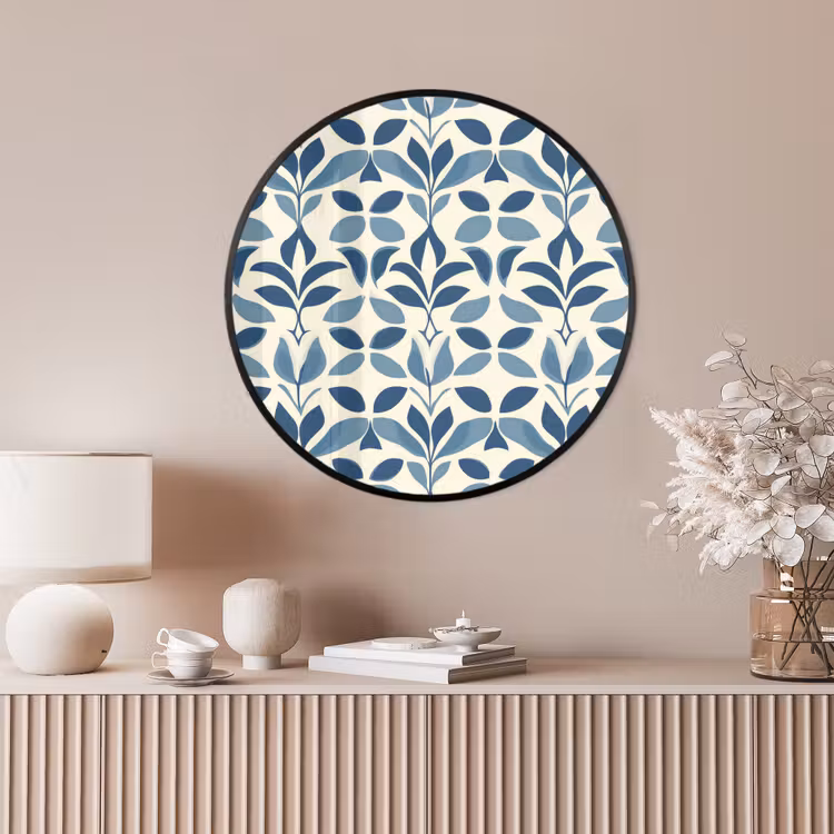 Ronde fotolijst - Flora - Modern - Blauw — 4