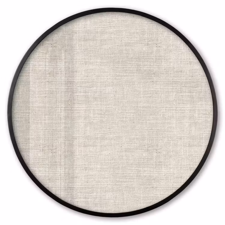 Ronde fotolijst - Linnen - Textuur - Beige — 1