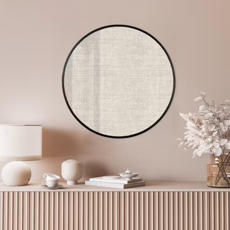 Ronde fotolijst - Linnen - Textuur - Beige — 4