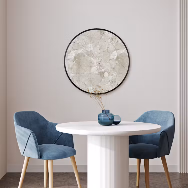 Ronde fotolijst - Marmer - Grijs - Aders — 3