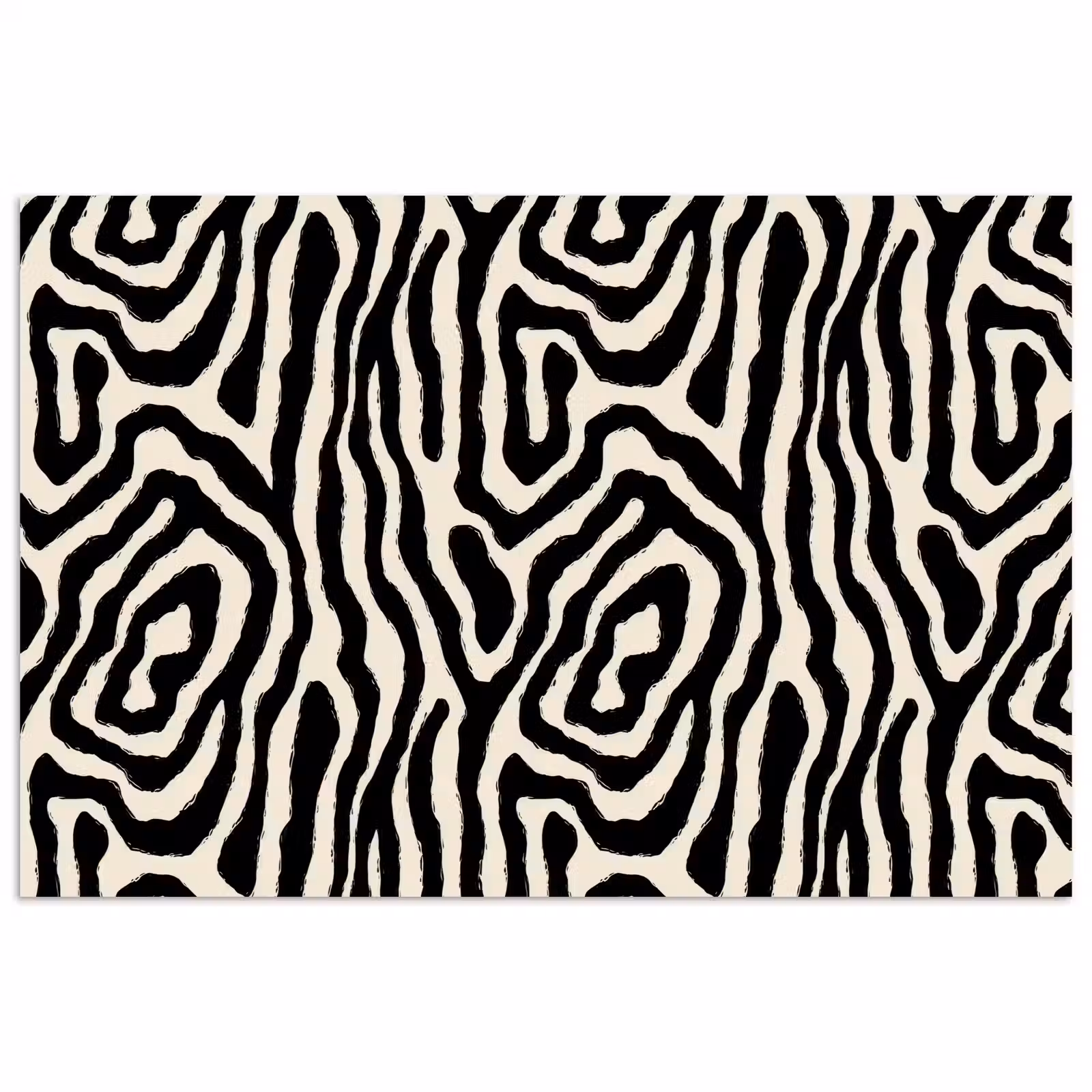 Poster - Zebra - Zwart - Abstract — 1