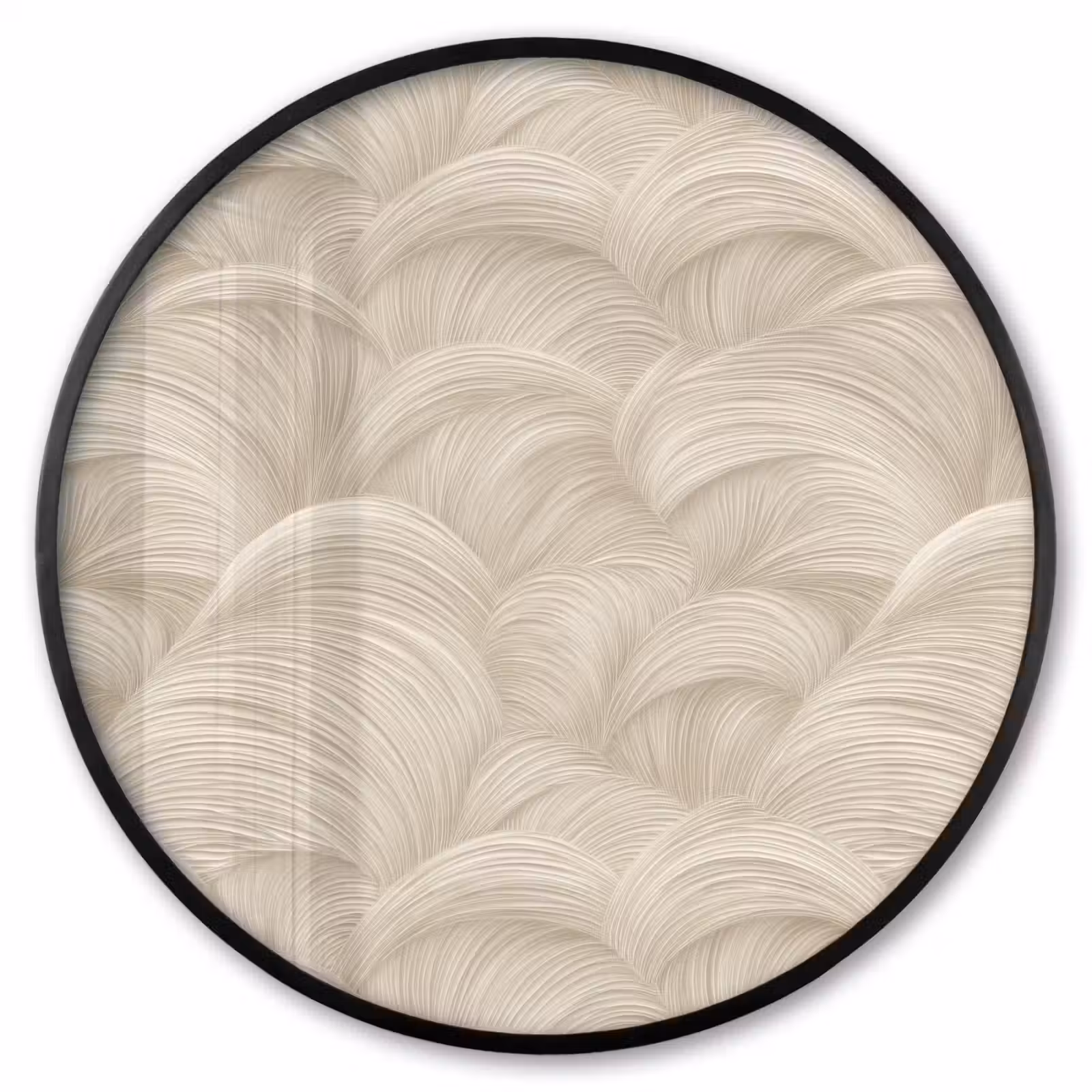 Ronde fotolijst - Bogen - Patroon - Beige — 1