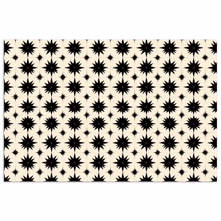 Poster - Stervormen - Geometrisch - Zwart — 1
