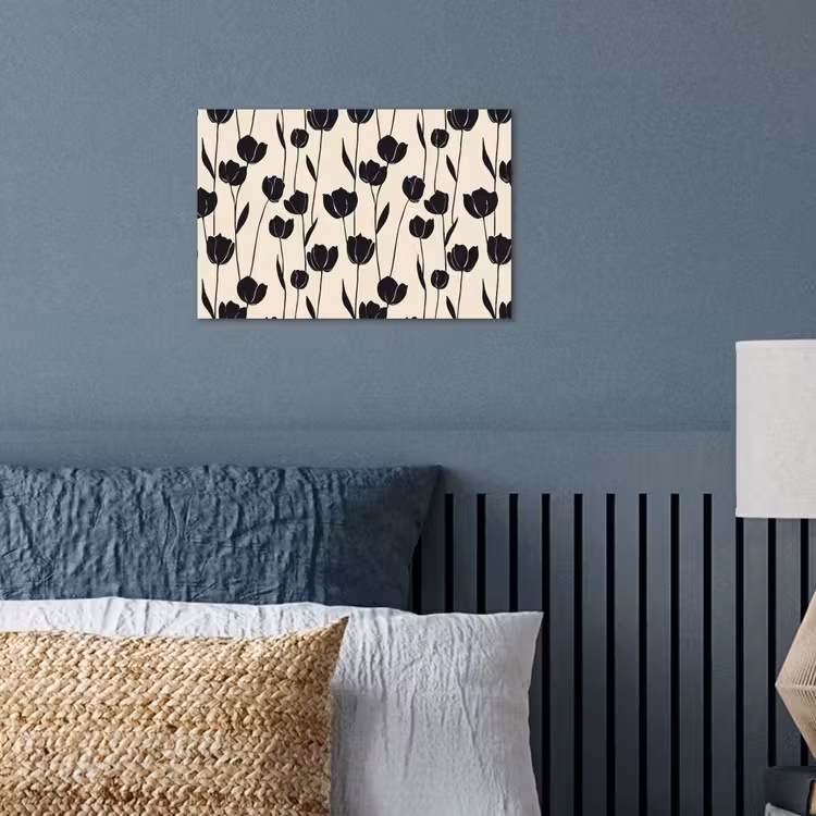Poster - Tulpen - Patroon - Zwart — 3