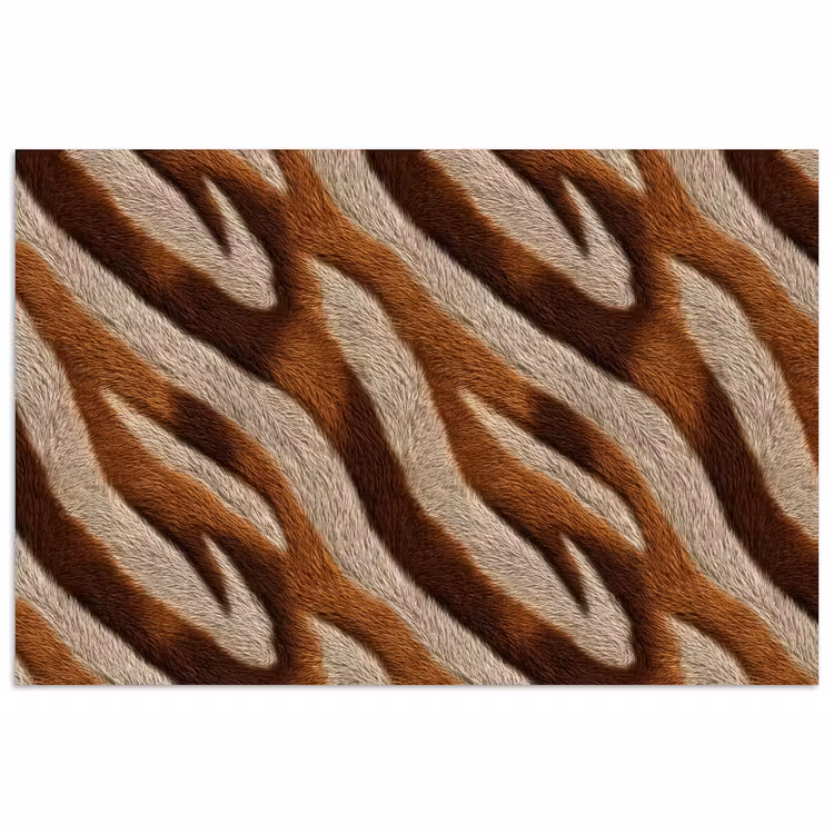 Poster - Zebra - Bruin - Patroon — 1