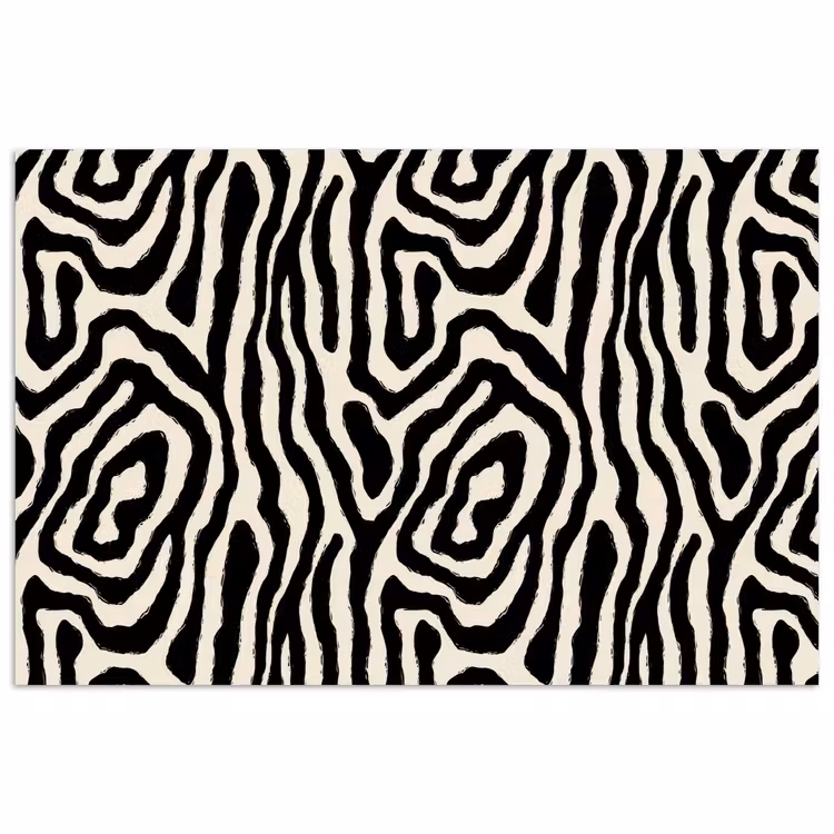 Poster - Zebra - Zwart - Abstract — 1