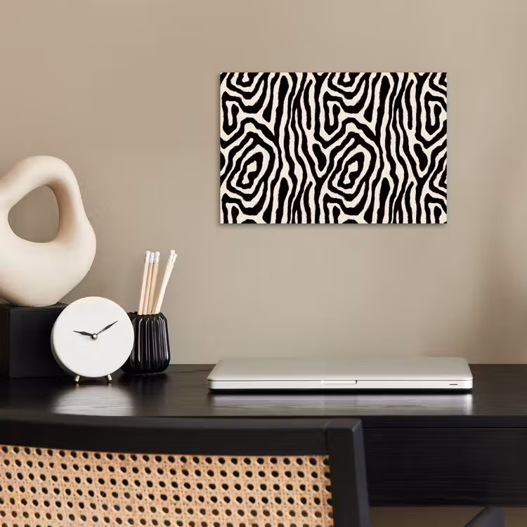 Poster - Zebra - Zwart - Abstract — 2