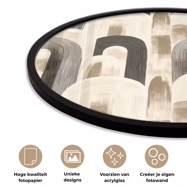 Ronde fotolijst - Abstract - Patroon - Bogen — 5