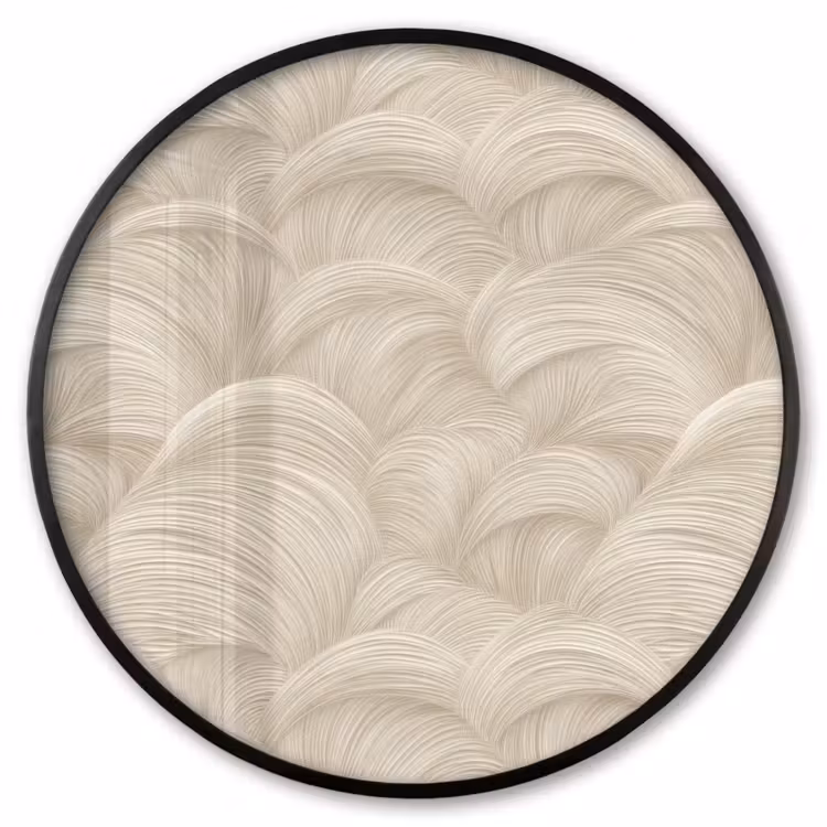 Ronde fotolijst - Bogen - Patroon - Beige — 1