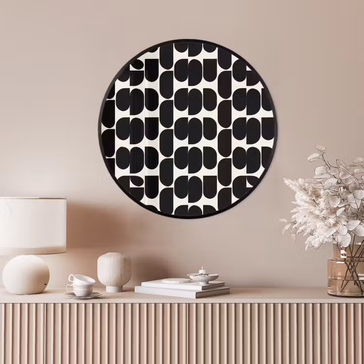 Ronde fotolijst - Modern - Patroon - Zwart — 4