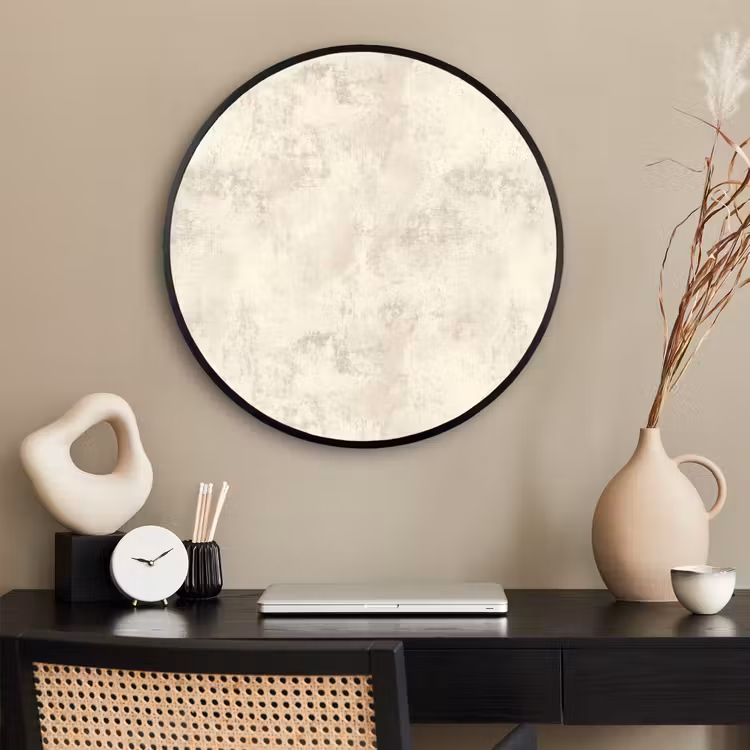 Ronde fotolijst - Patroon - Organisch - Beige — 2