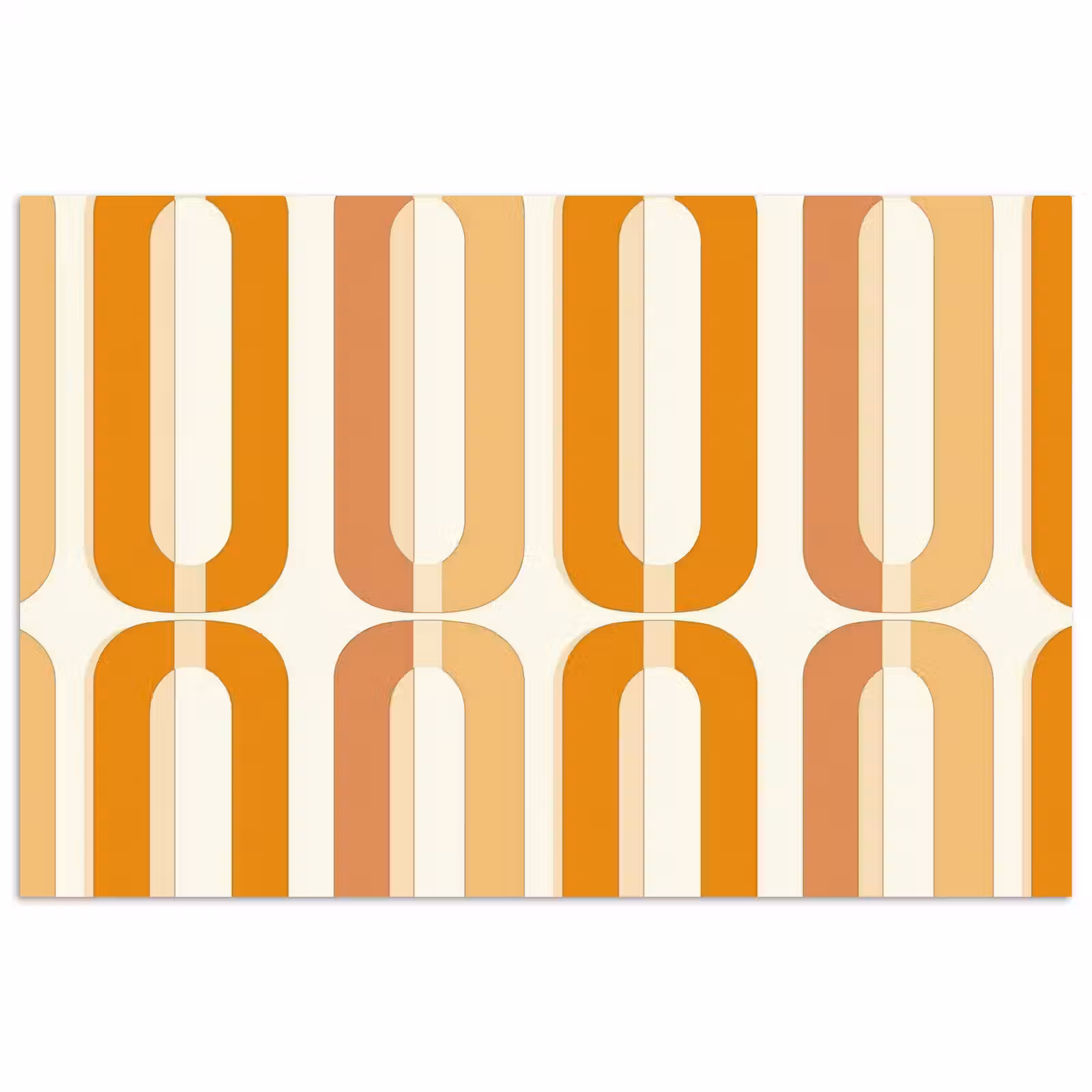 Poster - U-vorm - Retro - Oranje — 1